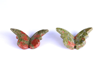 Nicedony Natural Unakite Hand Carved Crystal Butterfly Set (4pcs) - View 5