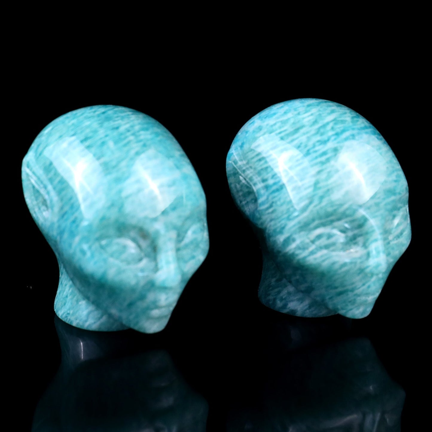 Nicedony Nice 1.5" Amazonite Hand Carved Crystal Elf Alien Sculpture - View 3