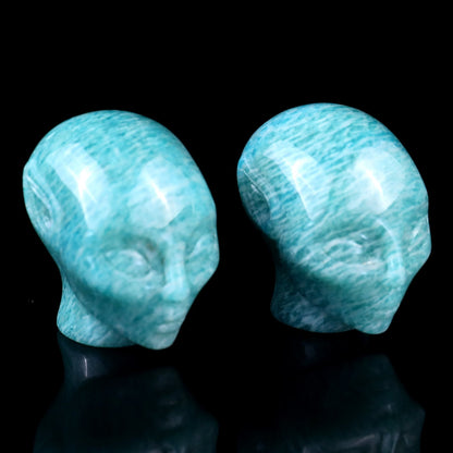 Nicedony Nice 1.5" Amazonite Hand Carved Crystal Elf Alien Sculpture - View 3