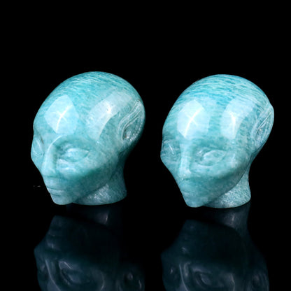 Nicedony Nice 1.5" Amazonite Hand Carved Crystal Elf Alien Sculpture - View 4