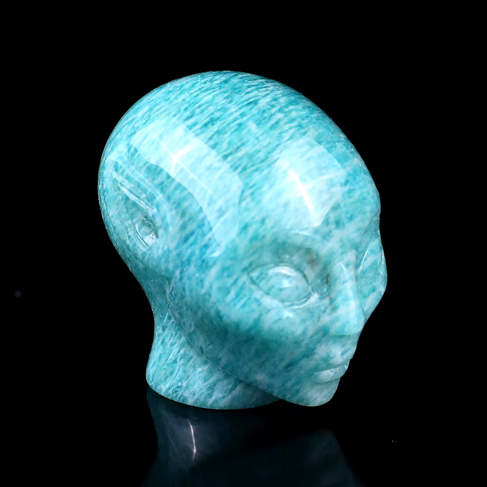 Nicedony Nice 1.5" Amazonite Hand Carved Crystal Elf Alien Sculpture - View 10