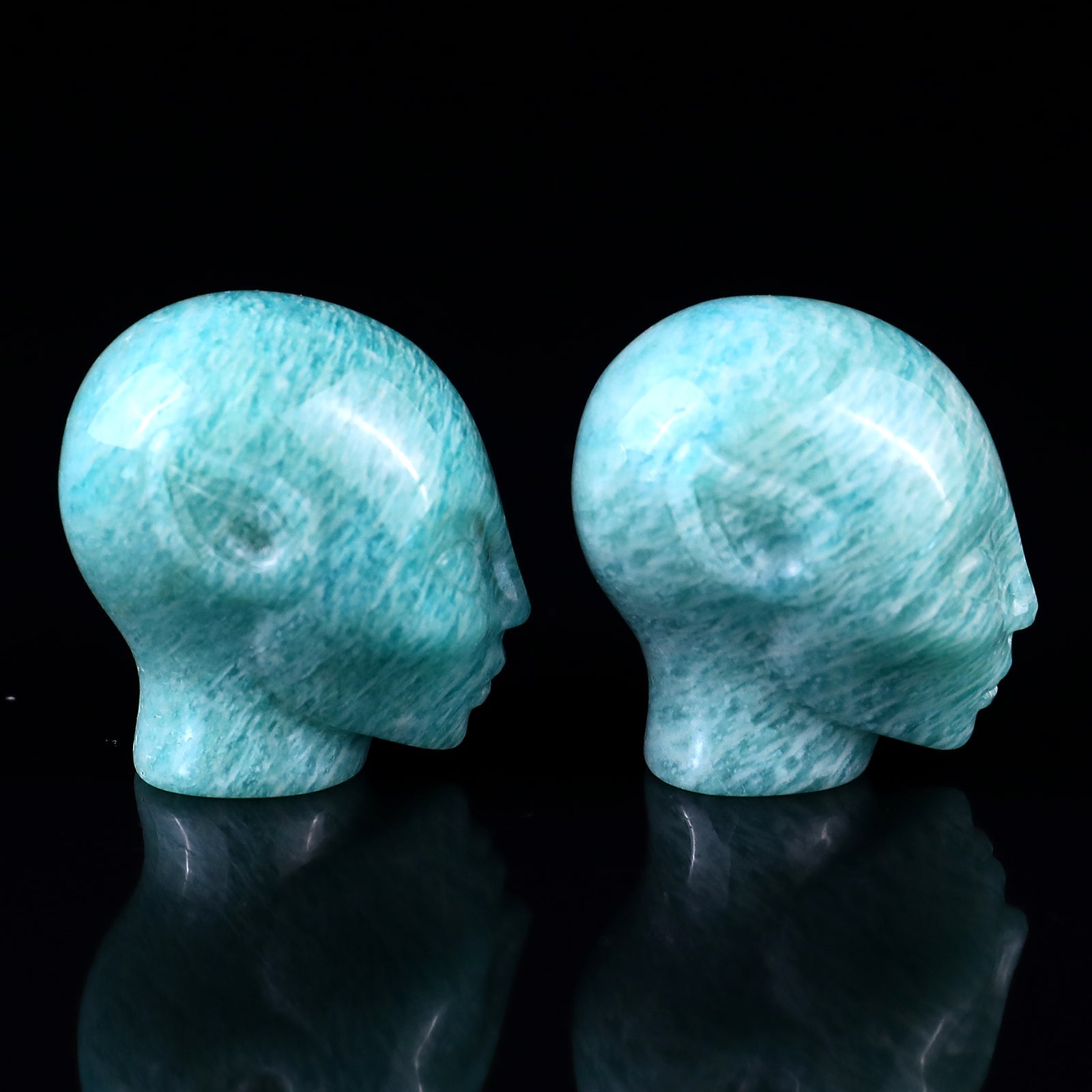 Nicedony Nice 1.5" Amazonite Hand Carved Crystal Elf Alien Sculpture - View 5