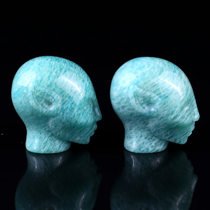 Nicedony Nice 1.5" Amazonite Hand Carved Crystal Elf Alien Sculpture - View 5