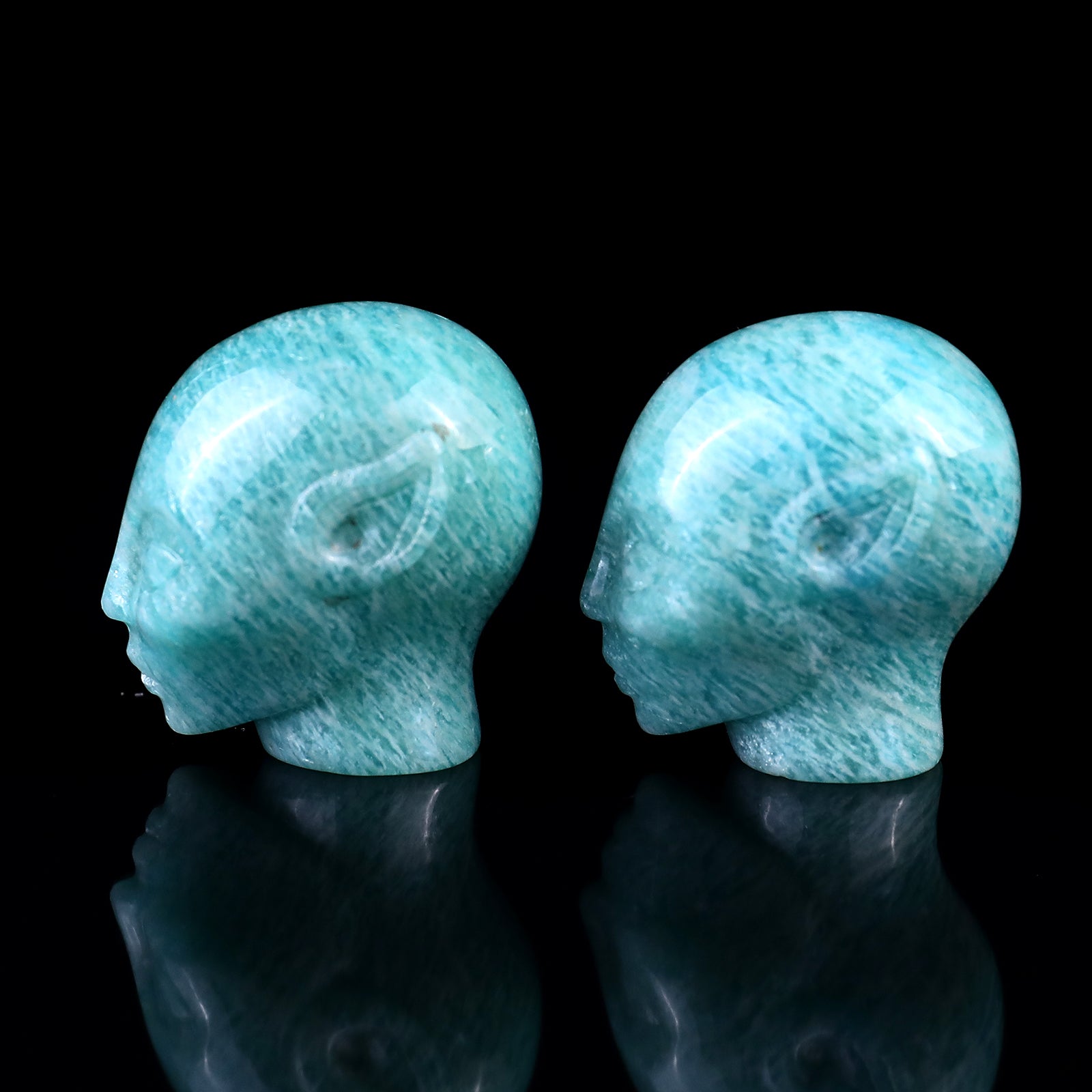 Nicedony Nice 1.5" Amazonite Hand Carved Crystal Elf Alien Sculpture - View 6