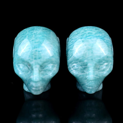 Nicedony Nice 1.5" Amazonite Hand Carved Crystal Elf Alien Sculpture - View 2