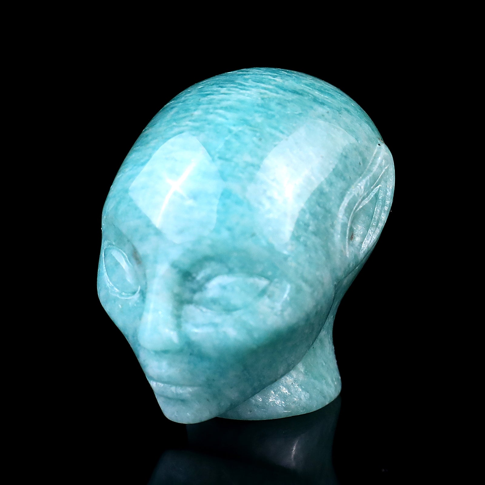 Nicedony Nice 1.5" Amazonite Hand Carved Crystal Elf Alien Sculpture - View 11