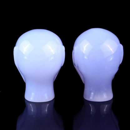 Nicedony 1.5" Blue Chalcedony Hand Carved Crystal Elf Alien Sculpture - View 6