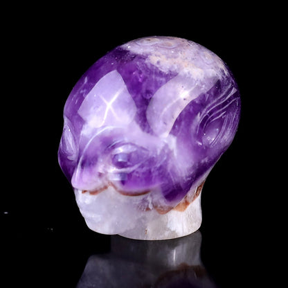 Nicedony 1.5" Dream Amethyst Hand Carved Crystal Elf Alien Sculpture - View 7