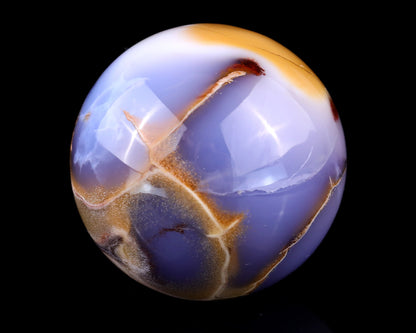 Nicedony Nice 85mm Blue Chalcedony Hand Carved Crystal Sphere - View 6