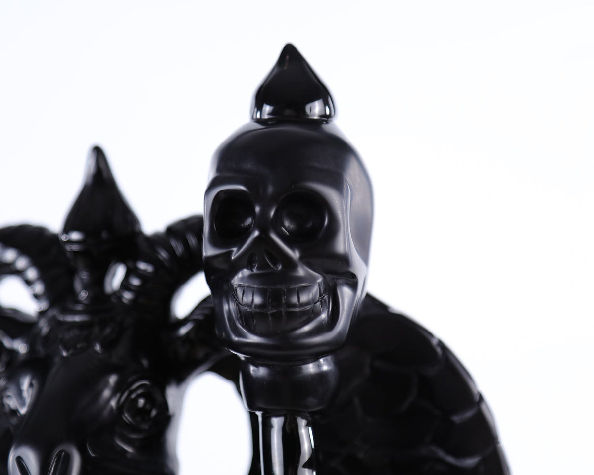 Nicedony 15.3" Black Obsidian Hand Carved Realistic Skull King (SKU: 3100001) - Photo 10