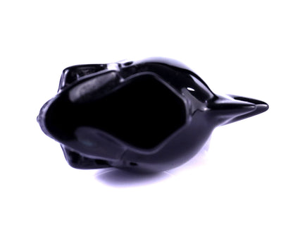 Nicedony Unique 2.7" Black Obsidian Hand Carved Crystal Punk Skull Sculpture - View 9