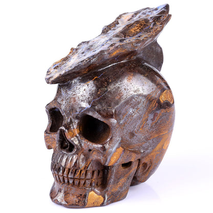 Nicedony 6.4" Opal Hand Carved Crystal Realistic Skull Sculpture - View 7