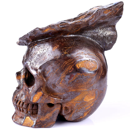 Nicedony 6.4" Opal Hand Carved Crystal Realistic Skull Sculpture - View 4