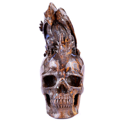 Nicedony 6.8" Opal Hand Carved Crystal Realistic Skull Sculpture - View 3