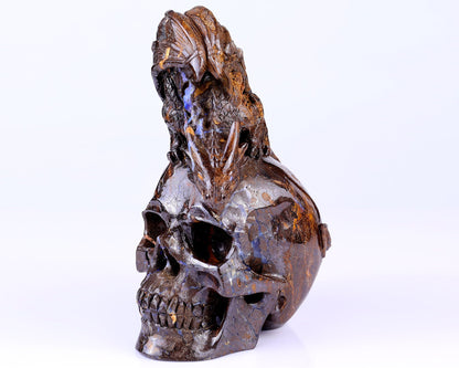 Nicedony Unique 7.0" Opal Hand Carved Crystal Realistic Skull Sculpture - View 10