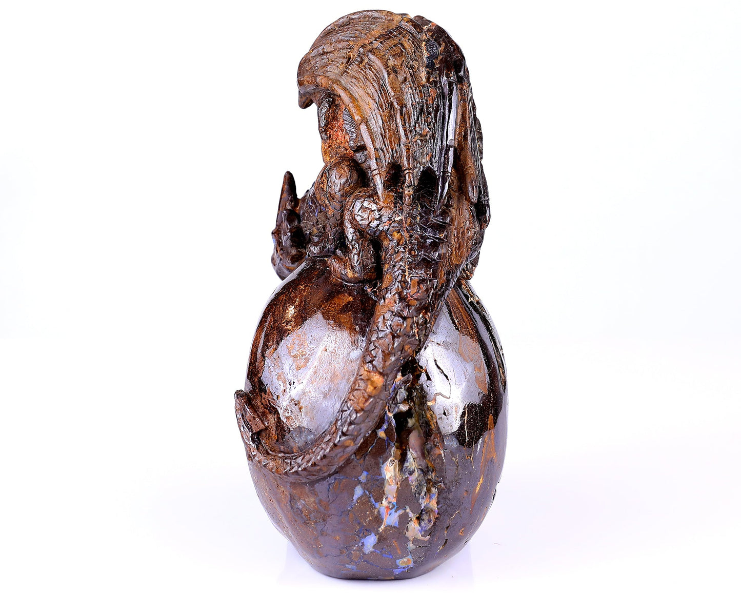 Nicedony Unique 7.0" Opal Hand Carved Crystal Realistic Skull Sculpture - View 5