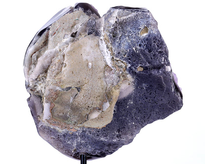 Nicedony 9.1" Amethyst Geode Agate Hand Carved Geode Skull Sculpture - View 5