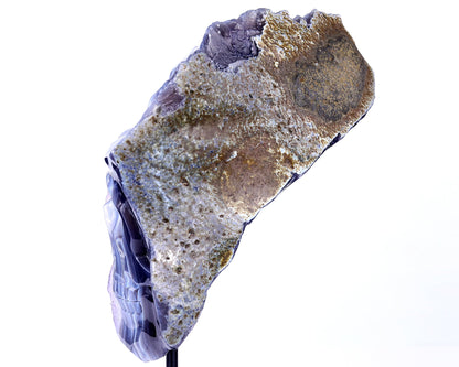 Nicedony 9.8" Amethyst Geode Agate Hand Carved Geode Skull Sculpture - View 6