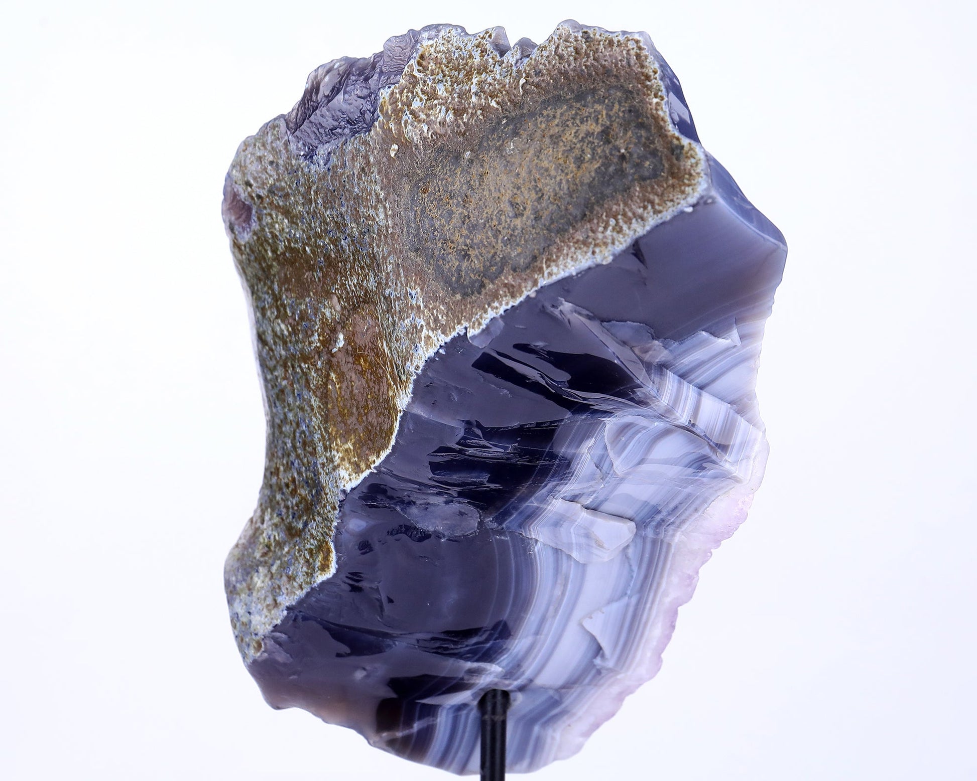 Nicedony 9.8" Amethyst Geode Agate Hand Carved Geode Skull Sculpture - View 5