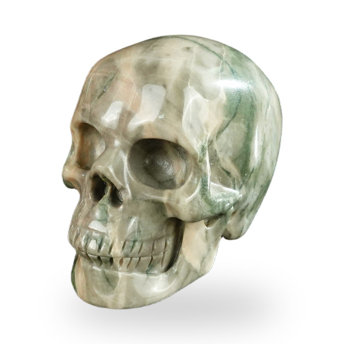 Nine Dragon Jade crystal skull 2.2" SKH20HA01 view 8