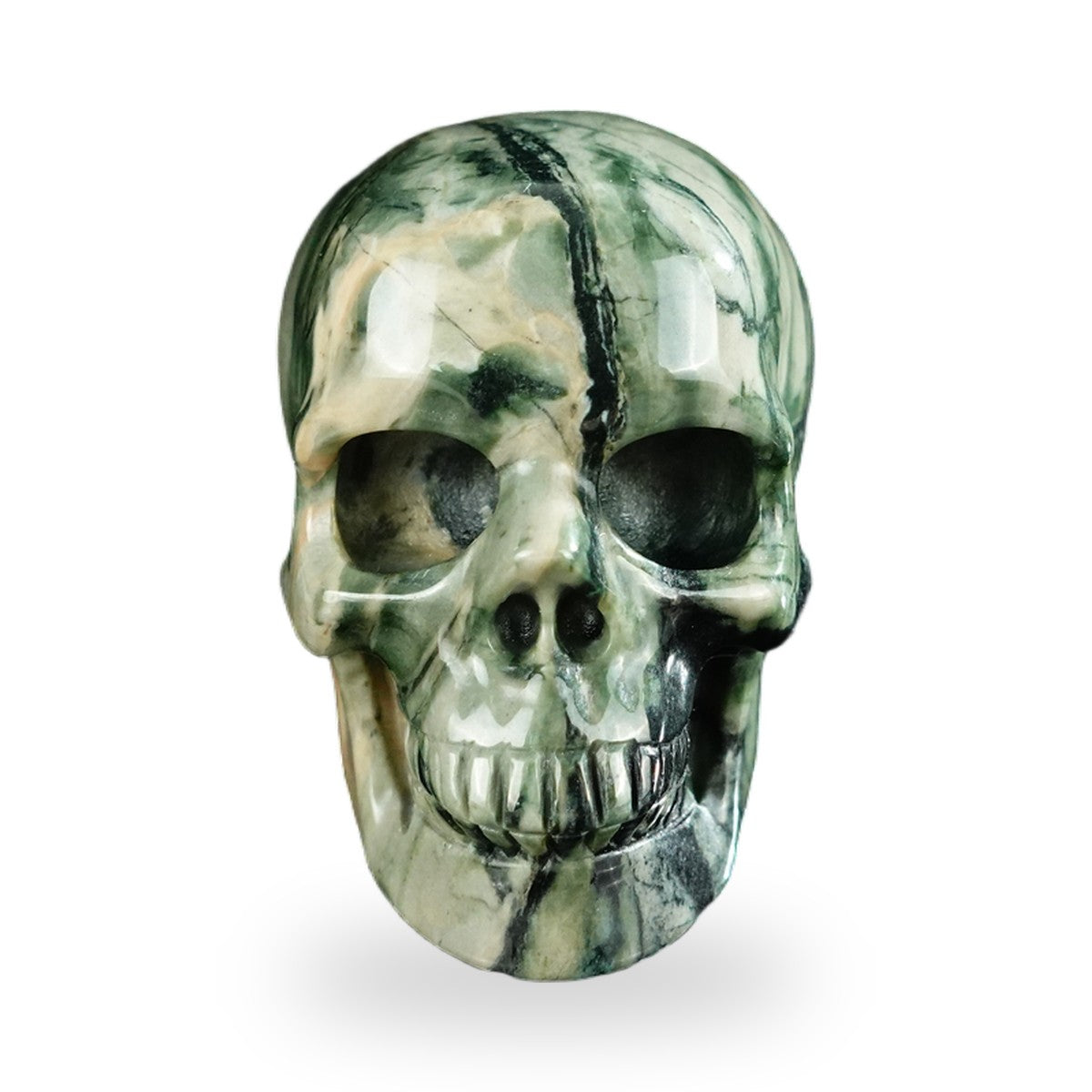Nine Dragon Jade crystal skull 2.2" SKH20HA02 photo 1