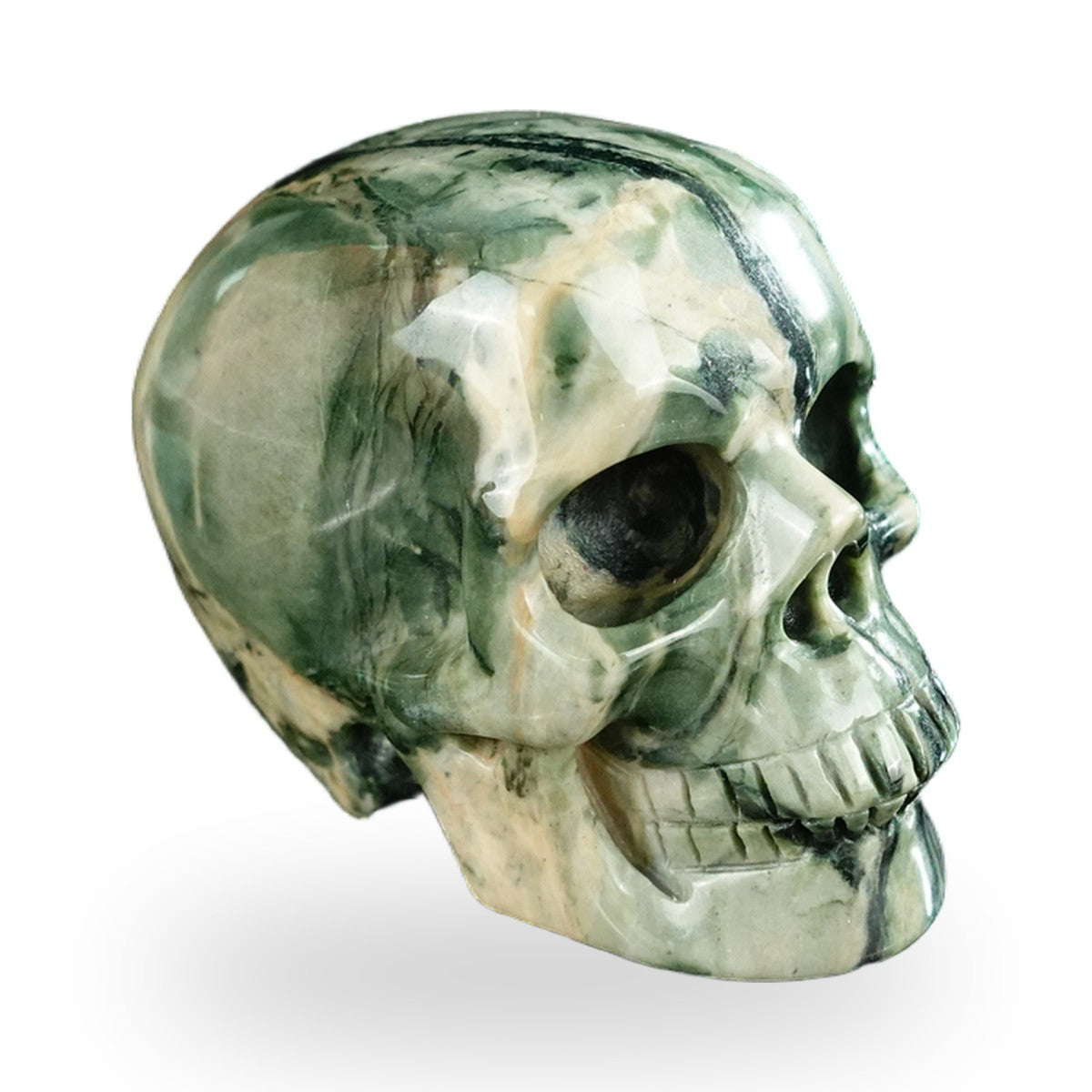 Nine Dragon Jade crystal skull 2.2" SKH20HA02 photo 3