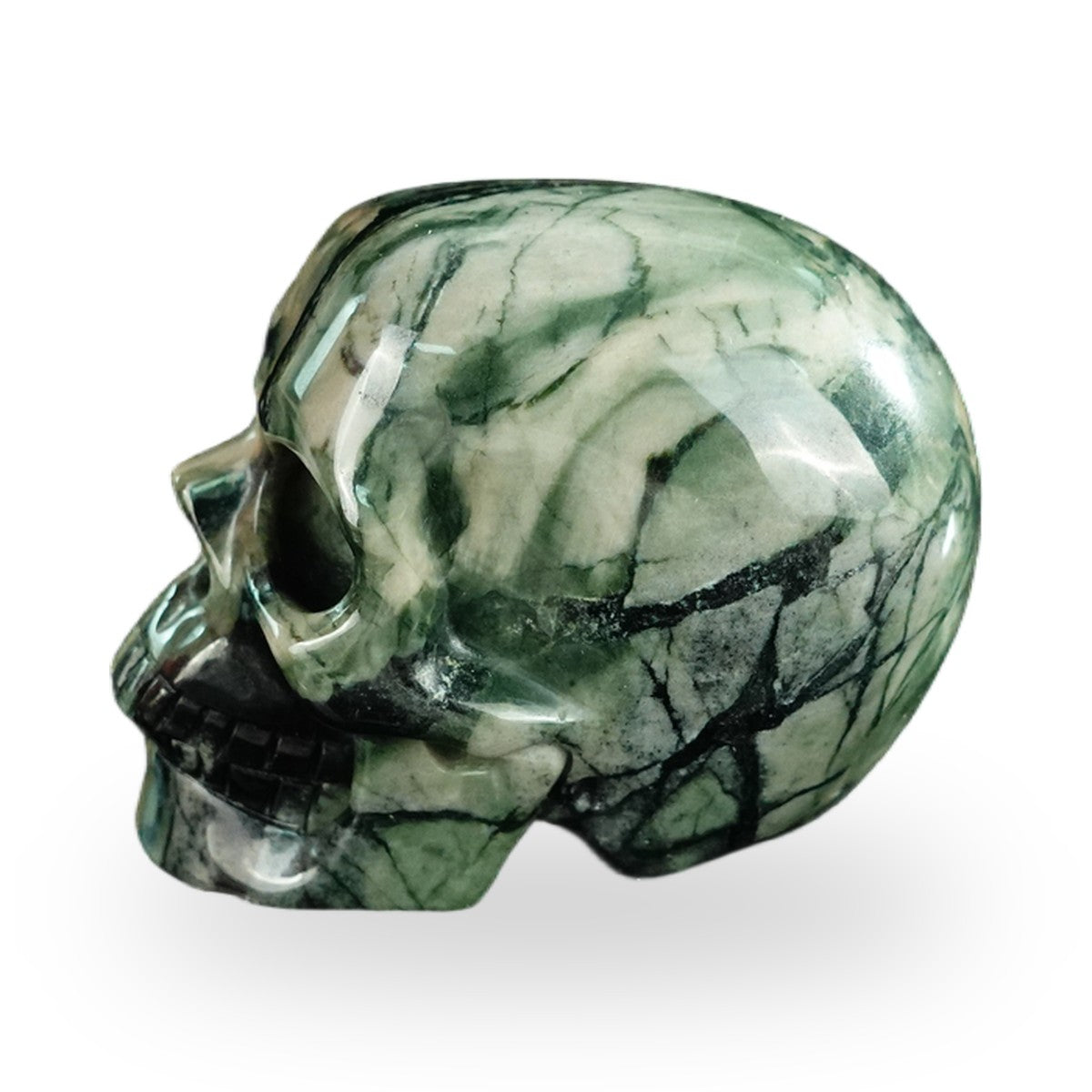 Nine Dragon Jade crystal skull 2.2" SKH20HA02 photo 6