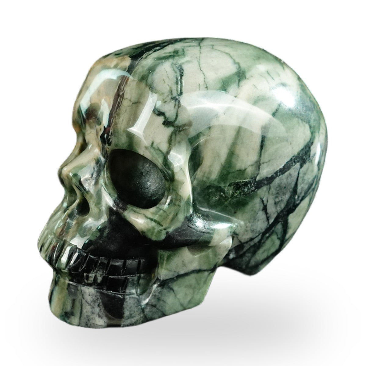 Nine Dragon Jade crystal skull 2.2" SKH20HA02 photo 7