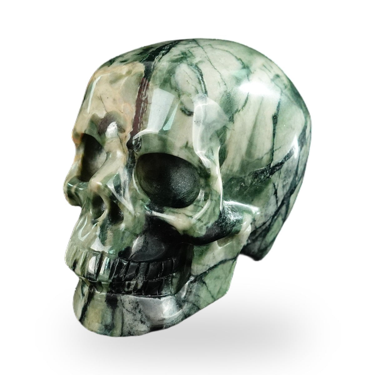 Nine Dragon Jade crystal skull 2.2" SKH20HA02 photo 8