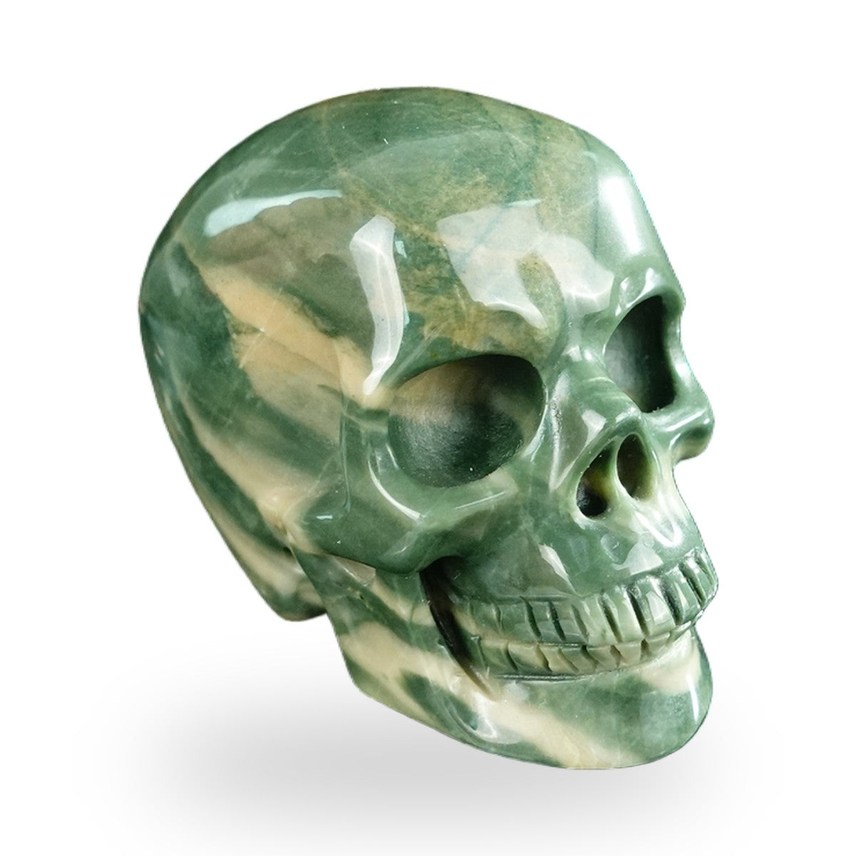 Nine Dragon Jade crystal skull 2.2" SKH20HA03 photo 3