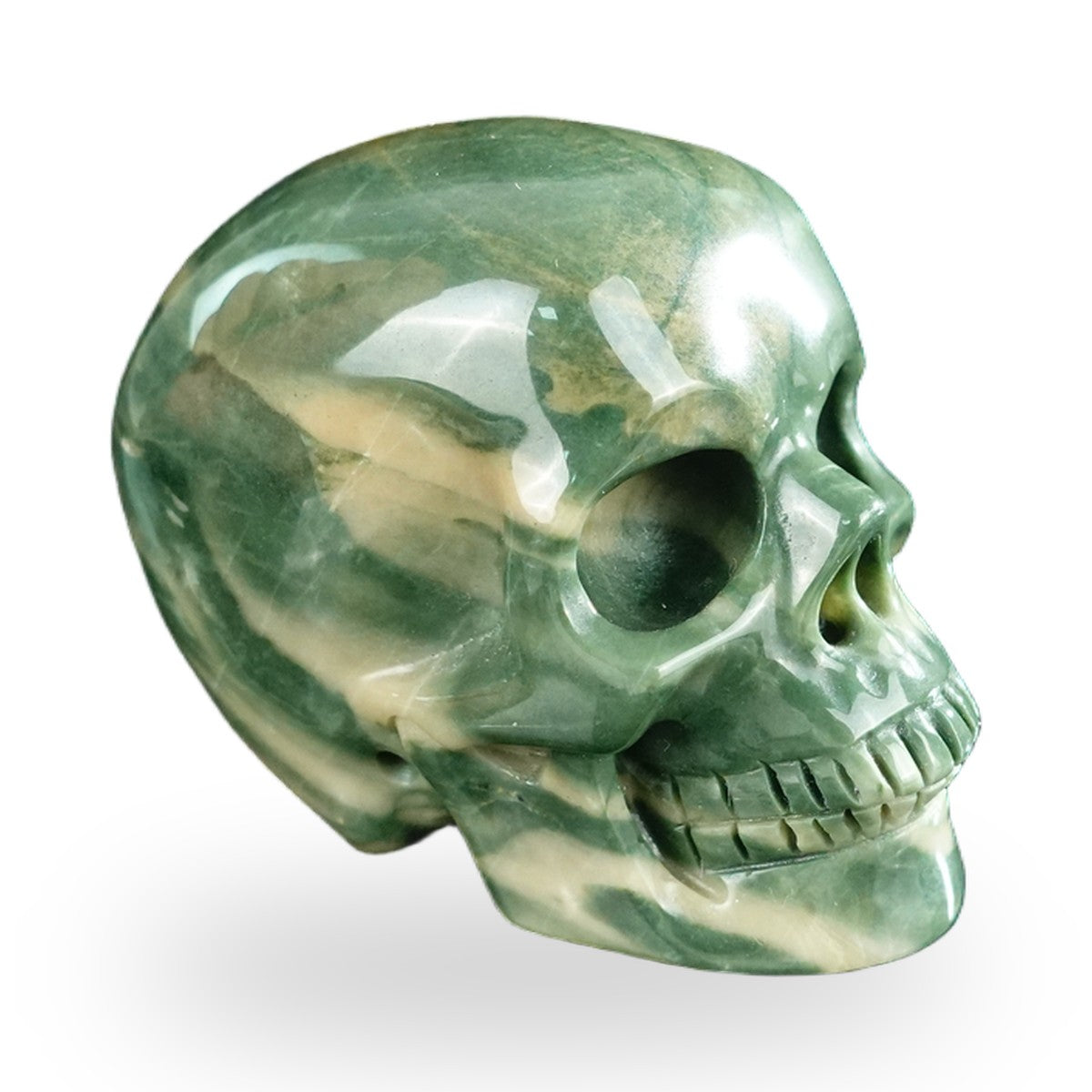 Nine Dragon Jade crystal skull 2.2" SKH20HA03 photo 4