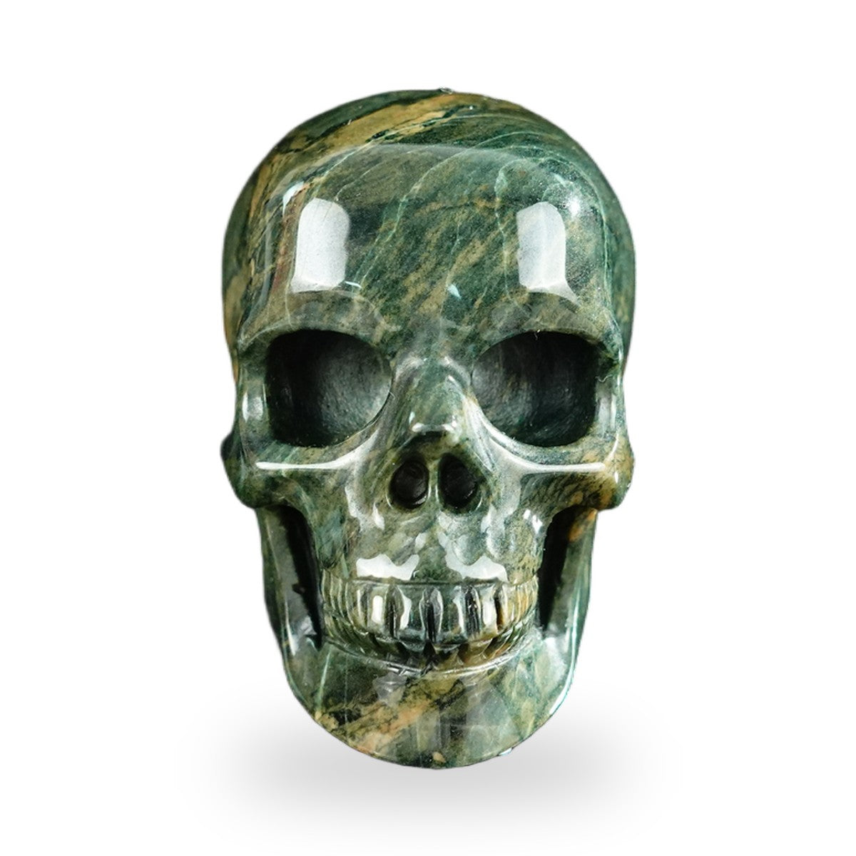 Nine Dragon Jade crystal skull 2.2" SKH20HA04 photo 1