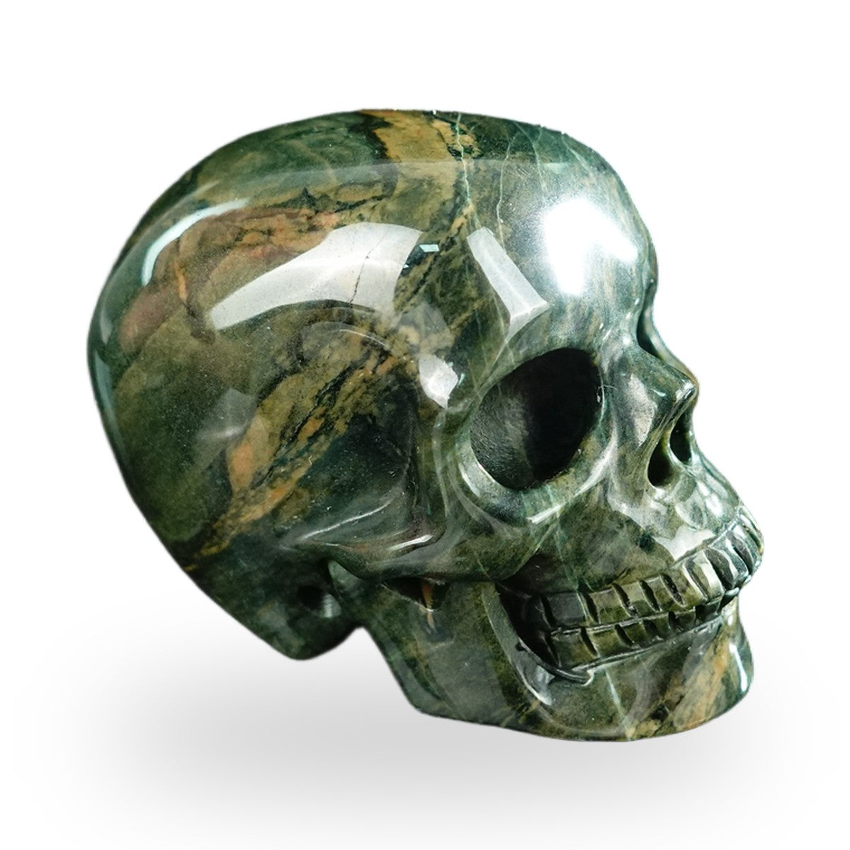 Nine Dragon Jade crystal skull 2.2" SKH20HA04 photo 4