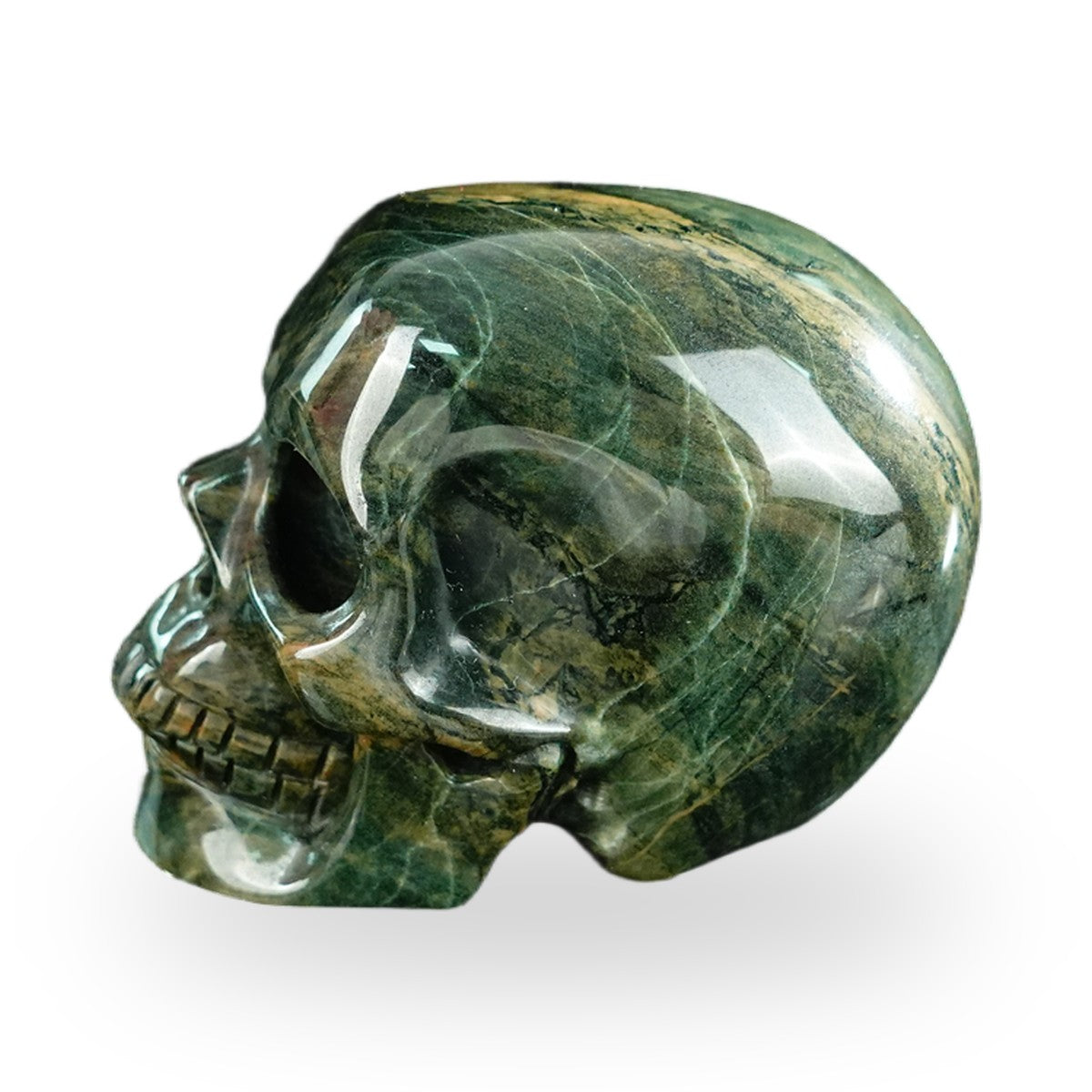 Nine Dragon Jade crystal skull 2.2" SKH20HA04 photo 6