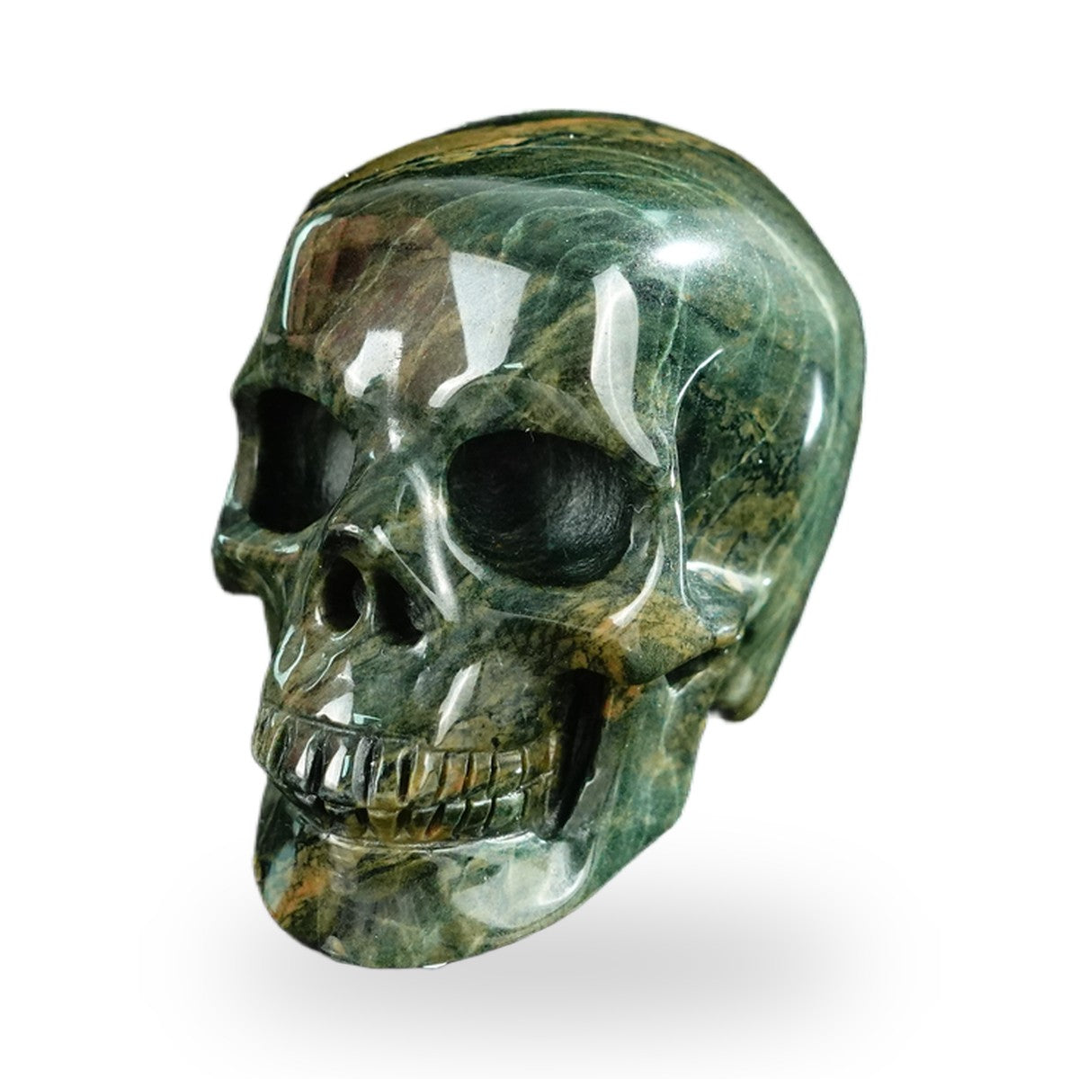 Nine Dragon Jade crystal skull 2.2" SKH20HA04 photo 8