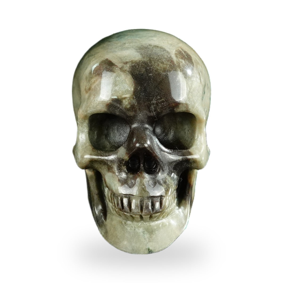 Nine Dragon Jade crystal skull 2.2" SKH20HA05 photo 1