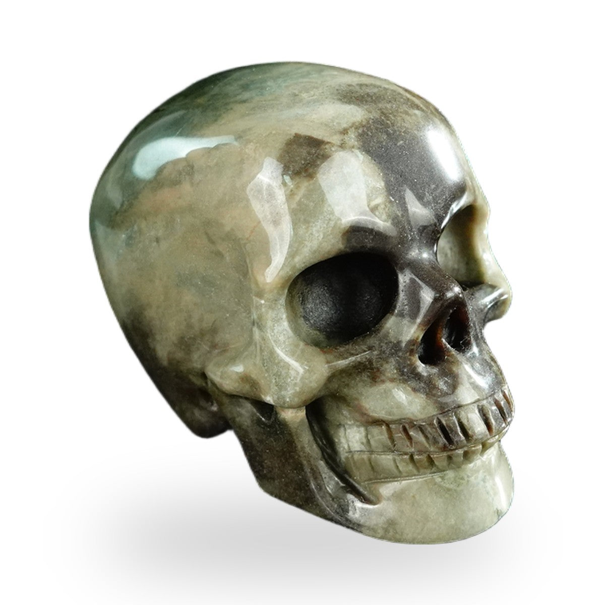 Nine Dragon Jade crystal skull 2.2" SKH20HA05 photo 3