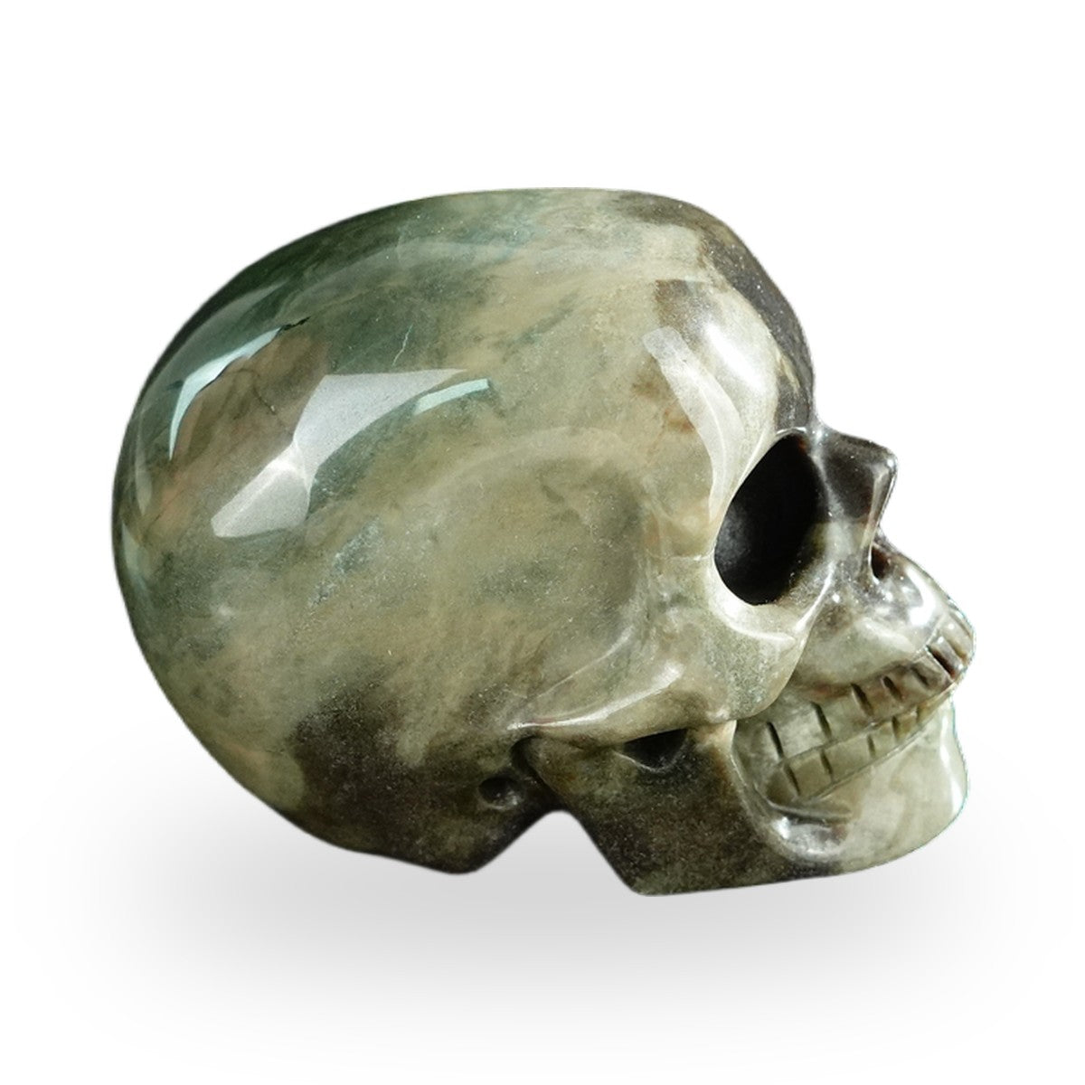 Nine Dragon Jade crystal skull 2.2" SKH20HA05 photo 4