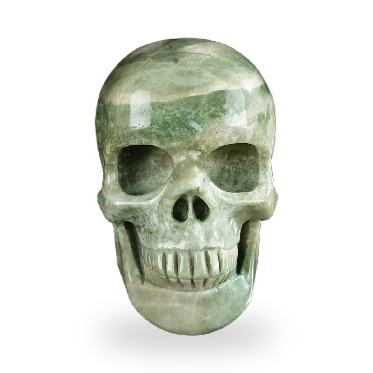 Nine Dragon Jade crystal skull 2.2" SKH20HA06 photo 1