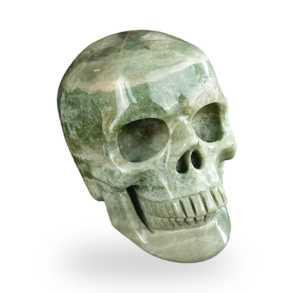 Nine Dragon Jade crystal skull 2.2" SKH20HA06 photo 2