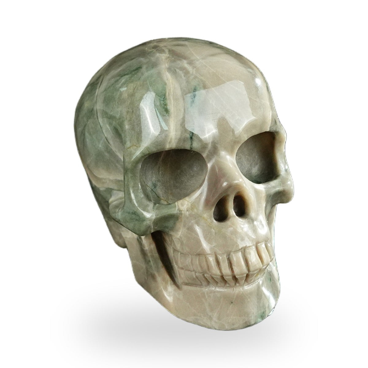 Nine Dragon Jade crystal skull 2.2" SKH20HA07 photo 2