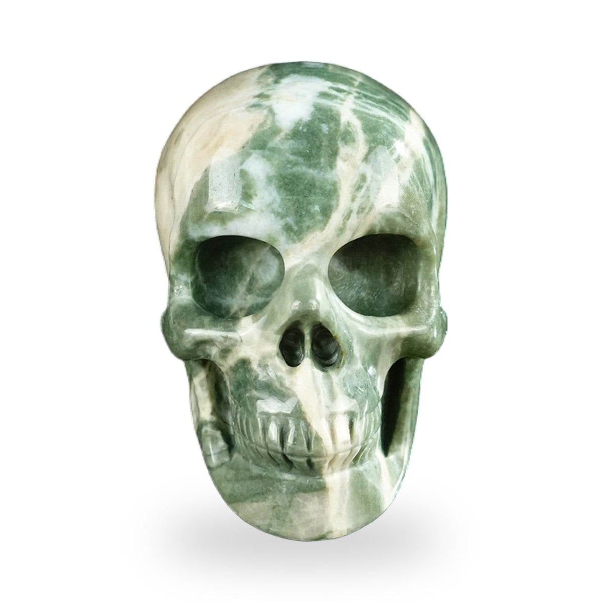 Nine Dragon Jade crystal skull 2.2" SKH20HA10 photo 1