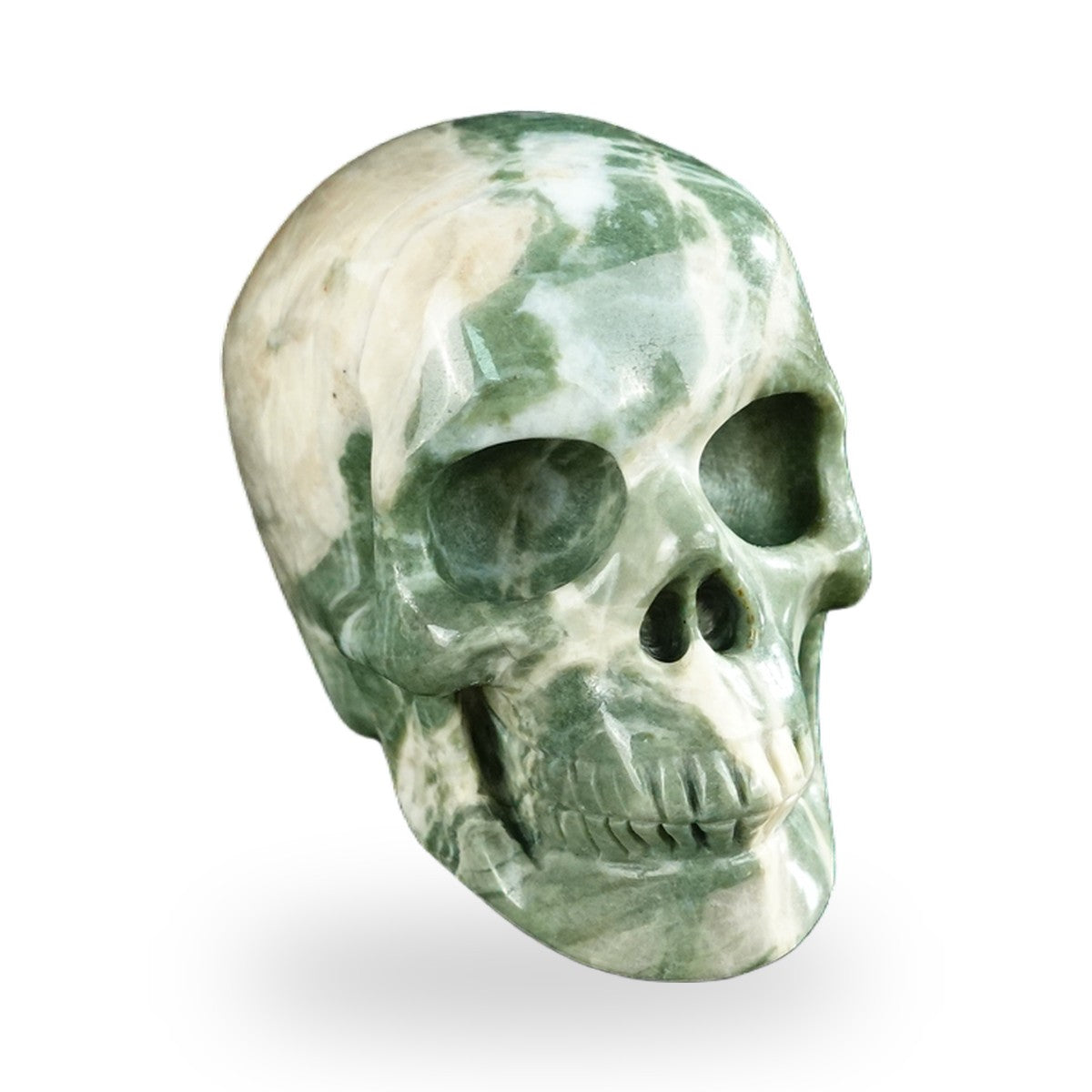 Nine Dragon Jade crystal skull 2.2" SKH20HA10 photo 2