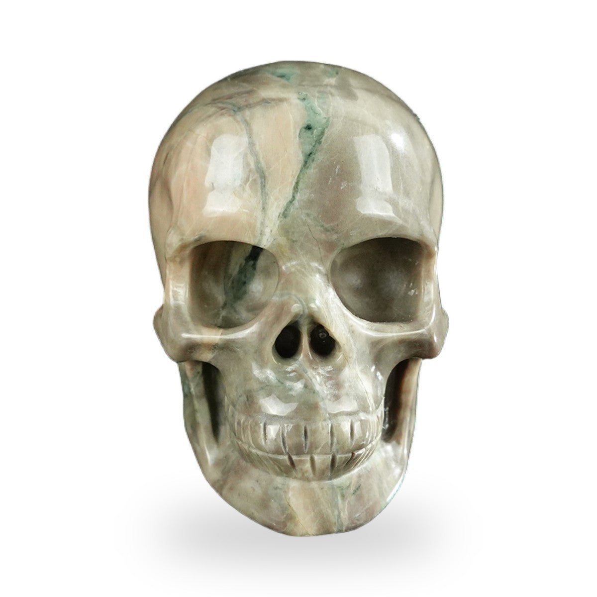 Nine Dragon Jade crystal skull 2.2" SKH20HA11 photo 1