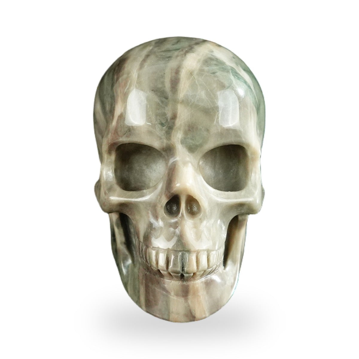 Nine Dragon Jade crystal skull 2.2" SKH20HA12 photo 1