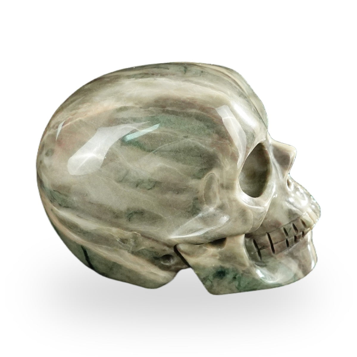 Nine Dragon Jade crystal skull 2.2" SKH20HA12 photo 5