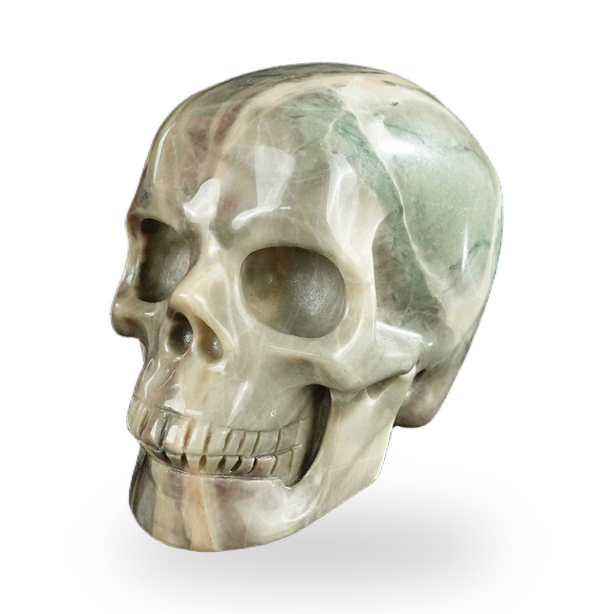 Nine Dragon Jade crystal skull 2.2" SKH20HA12 photo 8