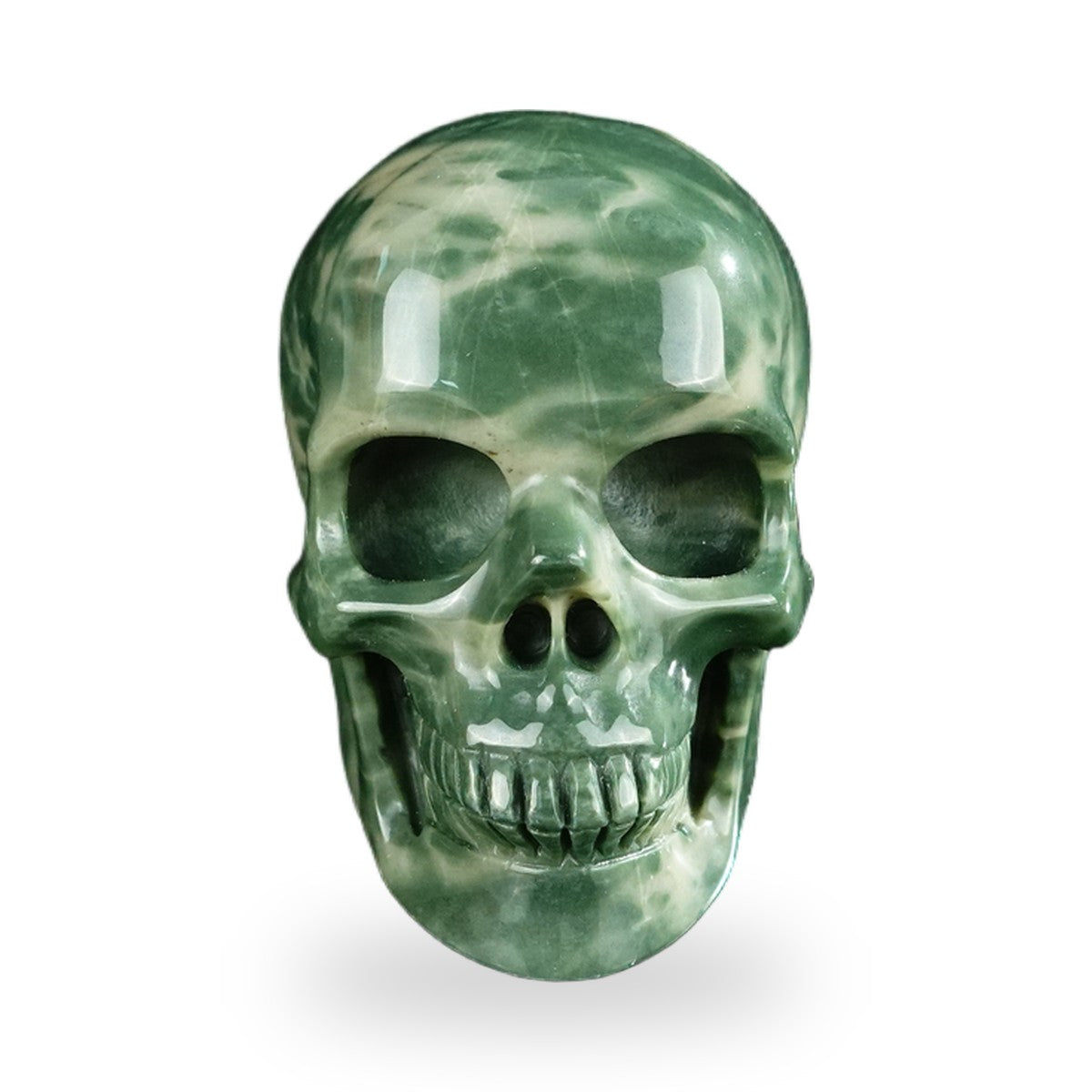 Nine Dragon Jade crystal skull 2.2" SKH20HA13 photo 1