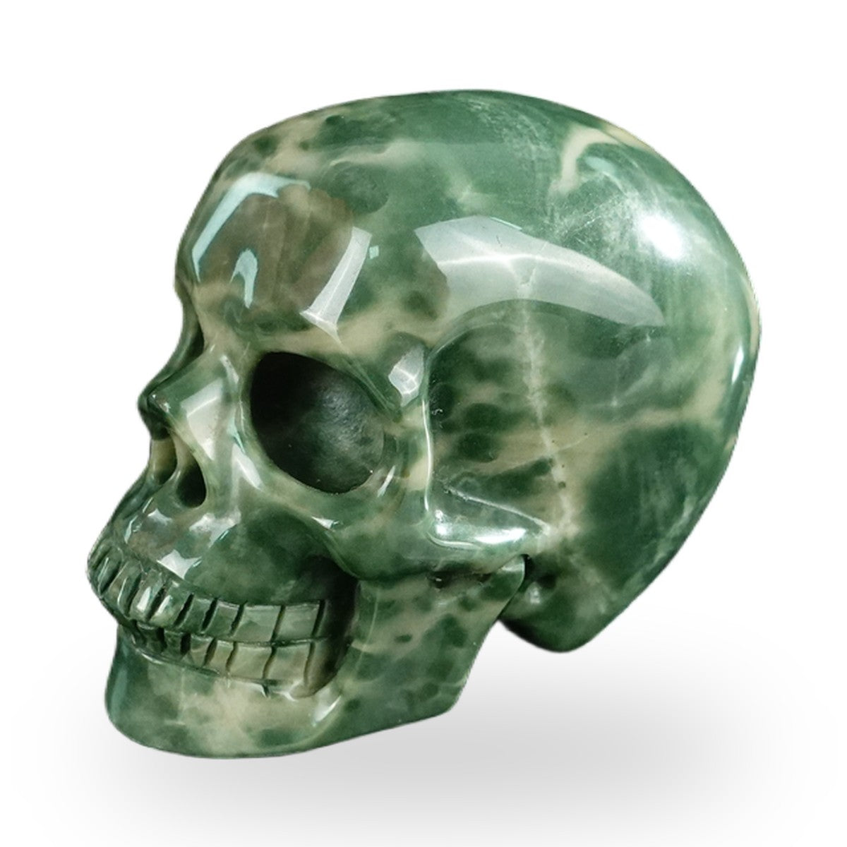 Nine Dragon Jade crystal skull 2.2" SKH20HA13 photo 7