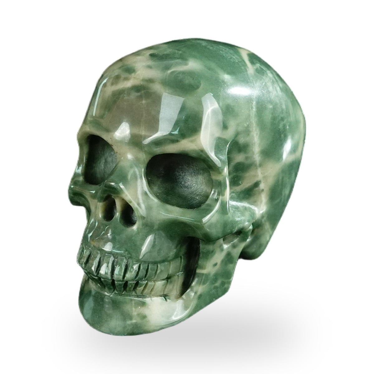 Nine Dragon Jade crystal skull 2.2" SKH20HA13 photo 8
